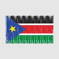 Bürste der Südsudan-Flagge vektor