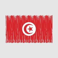 tunesien flagge bürste vektor