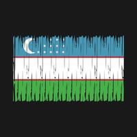 usbekistan flagge bürste vektor