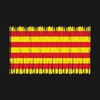 catalonia flagga borsta vektor