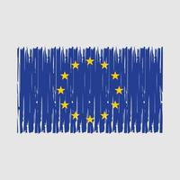 europeisk flagga borsta vektor