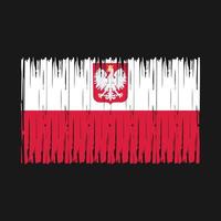 Polen Flagge Pinsel vektor