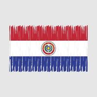 paraguay flagge bürste vektor