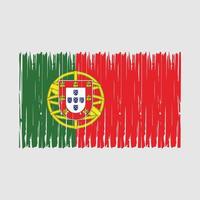 Portugal Flagge Pinsel vektor