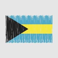 bahamas flagge bürste vektor