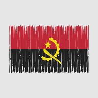 Angola Flaggenpinsel vektor