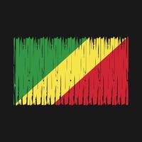 kongo flagge bürste vektor