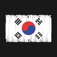 südkorea flagge pinsel vektor illustration