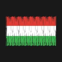 Ungarn Flaggenbürste vektor