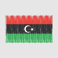 Libyen Flaggenpinsel vektor