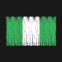 nigeria flaggborste vektor