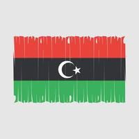 Libyen-Flaggenpinsel-Vektorillustration vektor