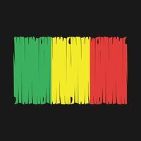 mali flag pinsel vektor illustration