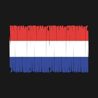 nederländerna flagga borsta vektor illustration