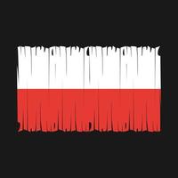 Polen-Flaggenpinsel-Vektorillustration vektor