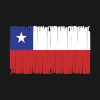 chile flagga borsta vektor illustration