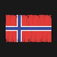 Norwegen-Flagge-Pinsel-Vektor-Illustration vektor