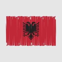 albanien-flaggenpinsel-vektorillustration vektor