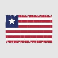 Liberia flagga borsta vektor illustration