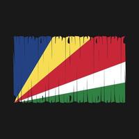 Seychellerna flagga borsta vektor illustration