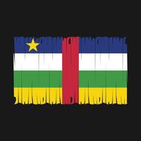 zentralafrikanische Flaggenpinsel-Vektorillustration vektor