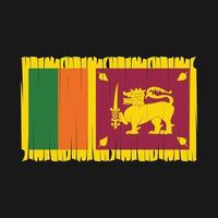 sri lanka flag pinsel vektor illustration