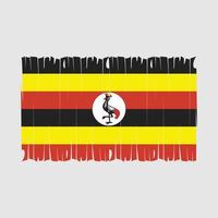 Uganda-Flagge-Pinsel-Vektor-Illustration vektor