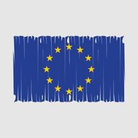 europeisk flagga borsta vektor illustration
