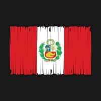 peru flag pinsel vektor illustration