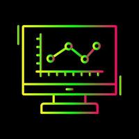 linje Diagram vektor ikon