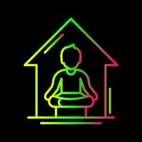 Vektorsymbol für Yoga zu Hause vektor