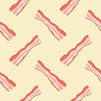 bacon sömlös mönster. fläsk sömlös vektor illustration