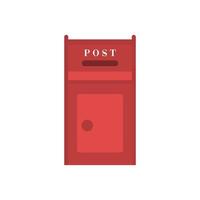 post låda vektor posta brevlåda eller post brevlåda platt design vektor illustration