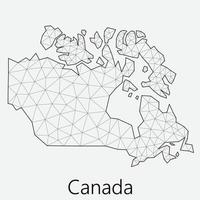 Vektor niedrig polygonal Kanada Karte.