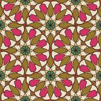 abstrakt Mandala Fisch Rahmen nahtlos Muster. Zier Fliese, Mosaik Hintergrund. Blumen- Patchwork Unendlichkeit Karte. Arabisch, indisch, Ottomane Motive. vektor