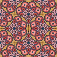 abstrakt Mandala Fisch Rahmen nahtlos Muster. Zier Fliese, Mosaik Hintergrund. Blumen- Patchwork Unendlichkeit Karte. Arabisch, indisch, Ottomane Motive. vektor