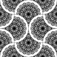 abstrakt Mandala Fisch Rahmen nahtlos Muster. Zier Fliese, Mosaik Hintergrund. Blumen- Patchwork Unendlichkeit Karte. Arabisch, indisch, Ottomane Motive. vektor