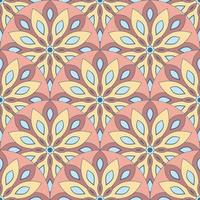 abstrakt Mandala Fisch Rahmen nahtlos Muster. Zier Fliese, Mosaik Hintergrund. Blumen- Patchwork Unendlichkeit Karte. Arabisch, indisch, Ottomane Motive. vektor