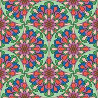 abstrakt Mandala Fisch Rahmen nahtlos Muster. Zier Fliese, Mosaik Hintergrund. Blumen- Patchwork Unendlichkeit Karte. Arabisch, indisch, Ottomane Motive. vektor