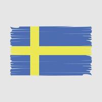 Sverige flagga borsta vektor