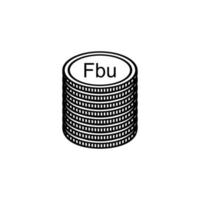 Burundi Währung Symbol, burundisch Franc Symbol, bif unterzeichnen. Vektor Illustration