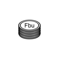 burundi valuta symbol, burundian franc ikon, bif tecken. vektor illustration