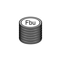 Burundi Währung Symbol, burundisch Franc Symbol, bif unterzeichnen. Vektor Illustration