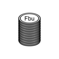 Burundi Währung Symbol, burundisch Franc Symbol, bif unterzeichnen. Vektor Illustration