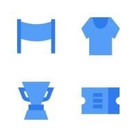 Sport Symbole Satz. Ring, Shirt, Trophäe, Fahrkarte. perfekt zum Webseite Handy, Mobiltelefon Anwendung, App Symbole, Präsentation, Illustration und irgendein andere Projekte vektor