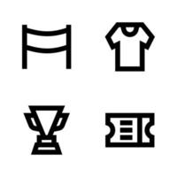 Sport Symbole Satz. Ring, Shirt, Trophäe, Fahrkarte. perfekt zum Webseite Handy, Mobiltelefon Anwendung, App Symbole, Präsentation, Illustration und irgendein andere Projekte vektor