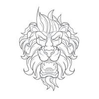 Vektor Hand gezeichnete Illustration des Löwen
