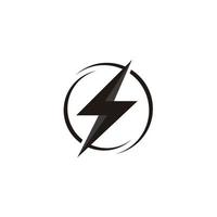 elektrisch Bolzen Blitz Kreis minimalistisch Logo Vektor Symbol