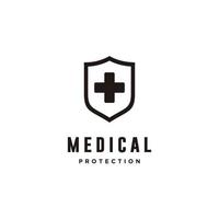 hälsa skydd med skydda logotyp design för medicinsk eller försäkring företag vektor