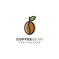 kaffe bönor organisk, kaffe affär logotyp design vektor
